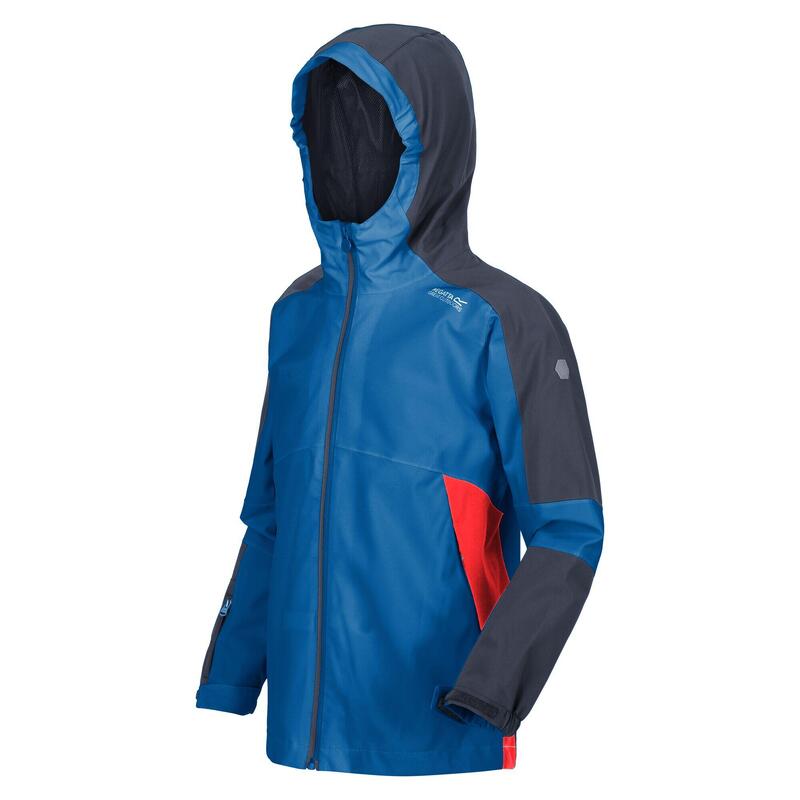 Chaqueta Impermeable Rayz para Niños/Niñas Azul Imperial, Gris India