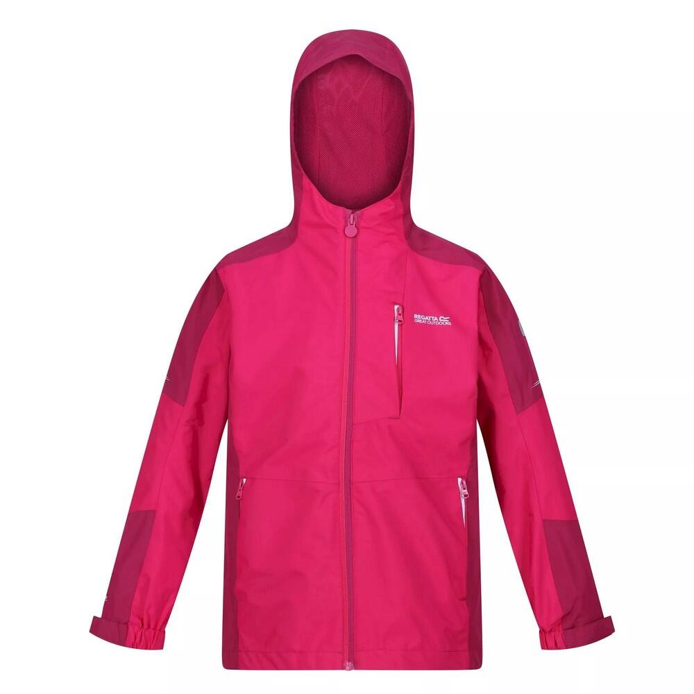 REGATTA Childrens/Kids Calderdale II Waterproof Jacket (Pink Potion/Berry)