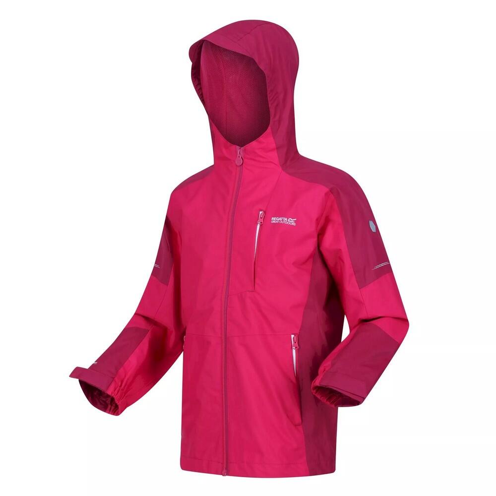 Childrens/Kids Calderdale II Waterproof Jacket (Pink Potion/Berry) 3/4