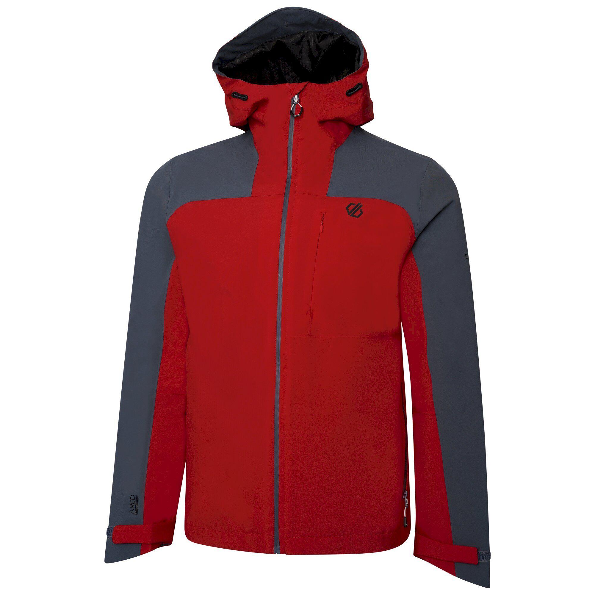 THE JENSON BUTTON EDIT DILUENT waterproof jacket for men (Bright red / Blue-grey)