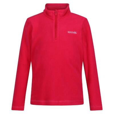 Geweldige outdoors kinder hot shot ii half zip fleece hoodie (roze drankje)
