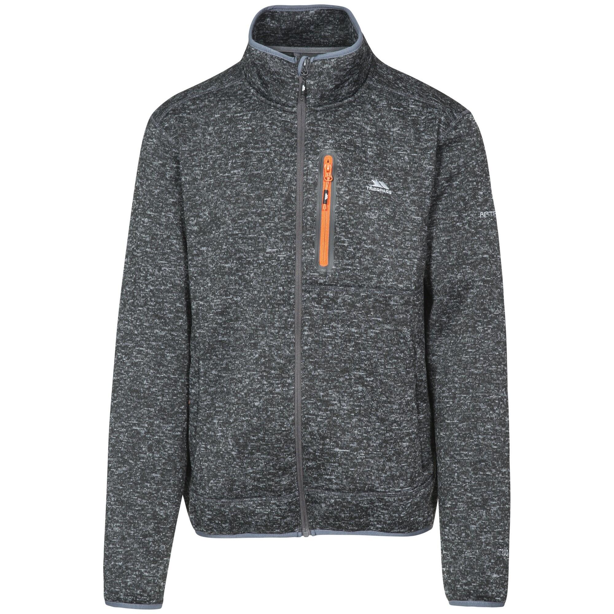 TRESPASS Mens Bingham Fleece Jacket (Black Marl)