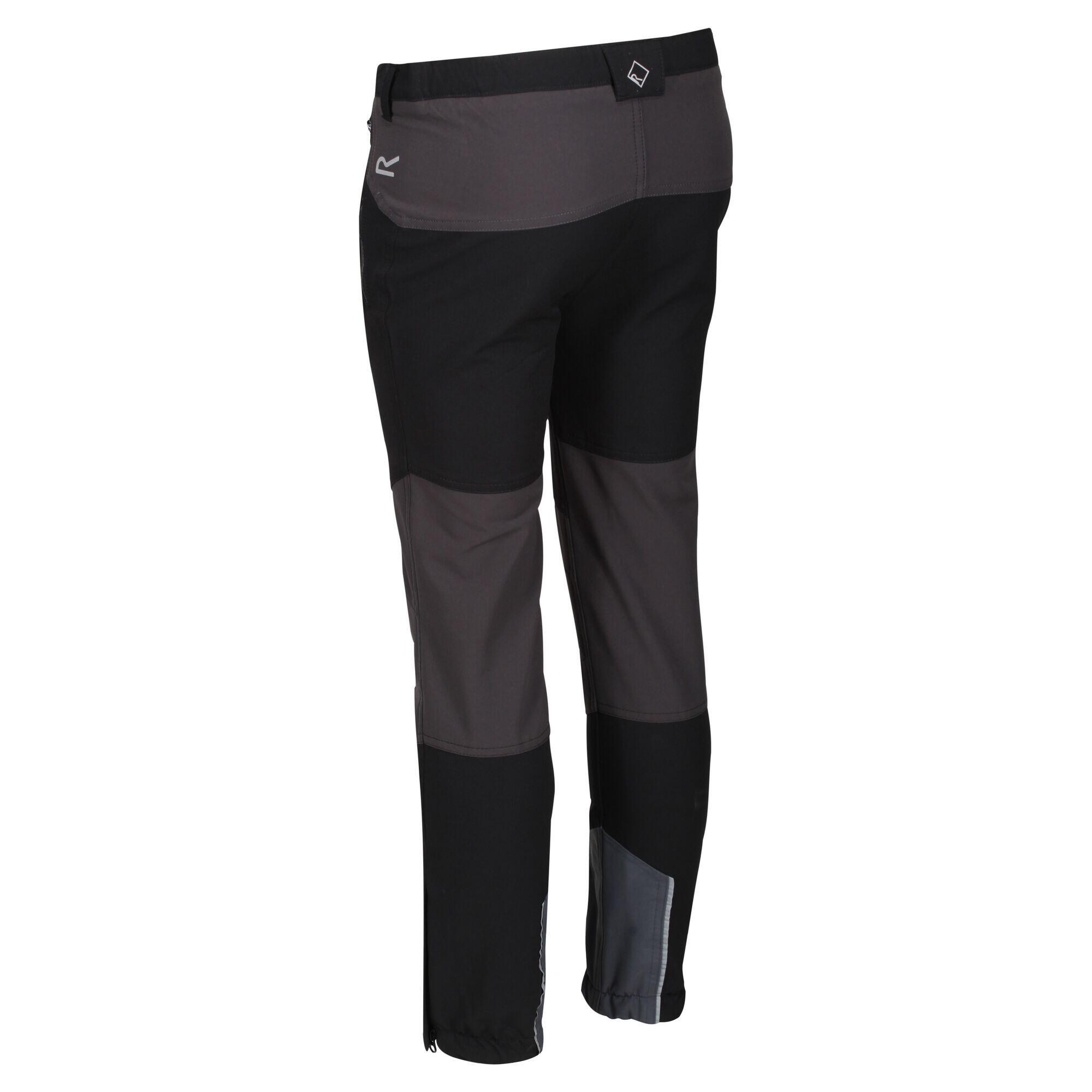 Pantaloni Trekking Bambini Regatta Tech Mountain Nero Cenere 3/5
