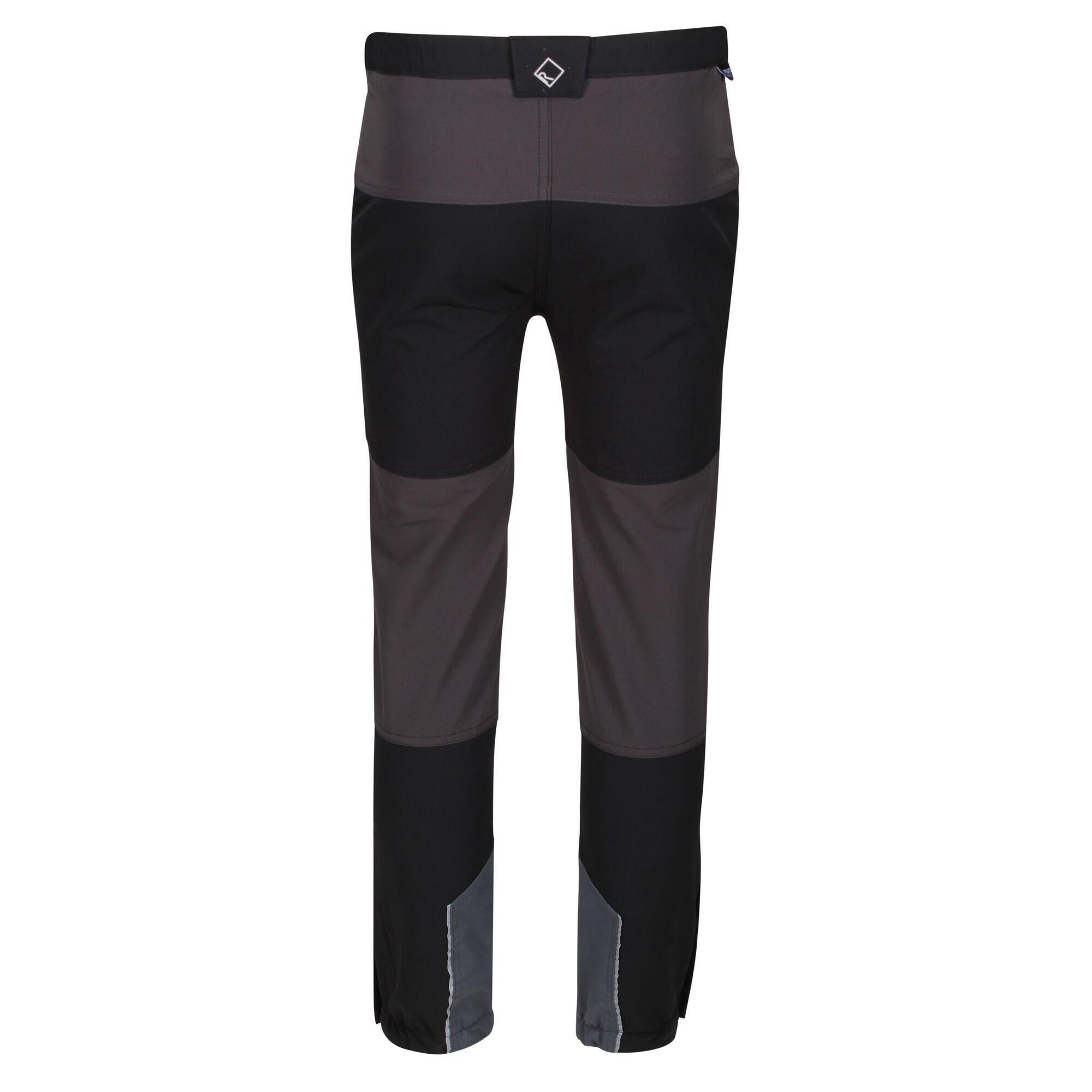 Pantaloni Trekking Bambini Regatta Tech Mountain Nero Cenere 2/5