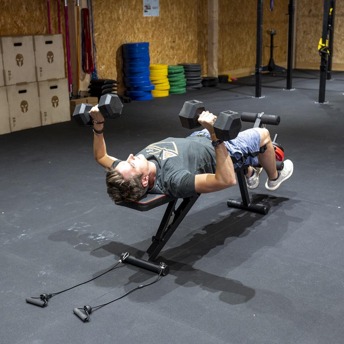 Banco de pesas de acero multifuncional Decathlon