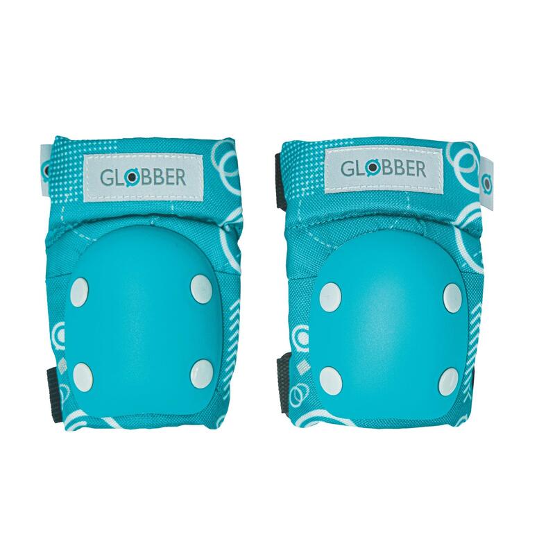 幼兒護膝護踭套裝 - 藍綠色/形狀圖案