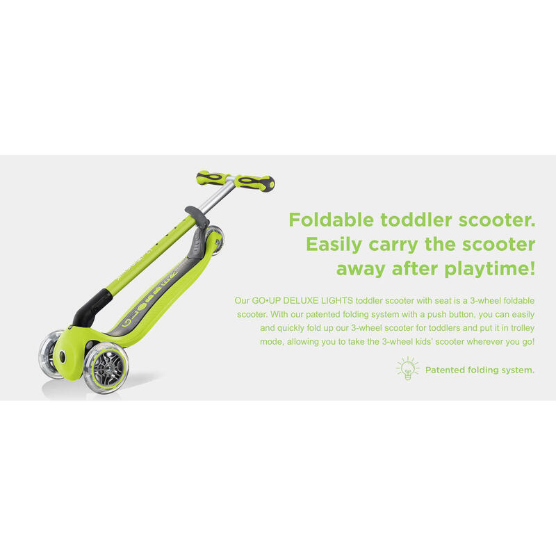 GO•UP Deluxe 兒童3合1發光車輪滑板車 - 豪華版 - 薄荷綠