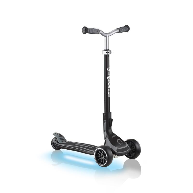 Ultimum Kid's Lights Foldable Scooter - Black / Charcoal Grey