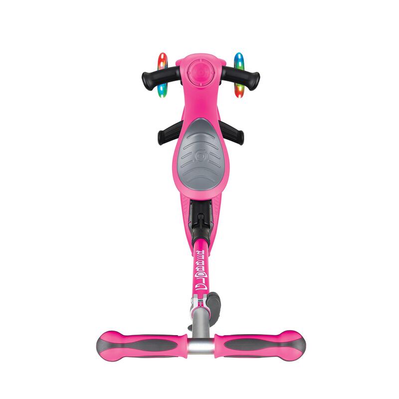 GO•UP Deluxe 兒童3合1發光車輪滑板車 - 豪華版 - 深粉紅