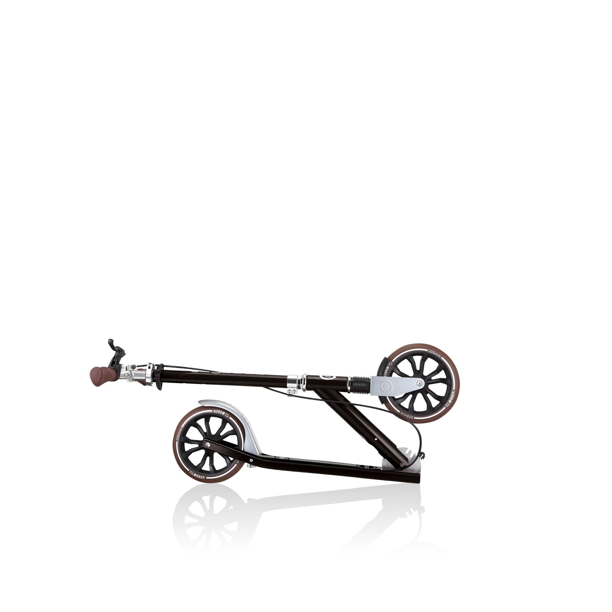 NL205 兒童兩輪摺疊滑板車- 豪華版- 復古黑- DECATHLON