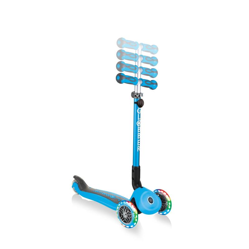 Go Up Deluxe Lights Kid's 3-in-1 Scooter - Sky Blue