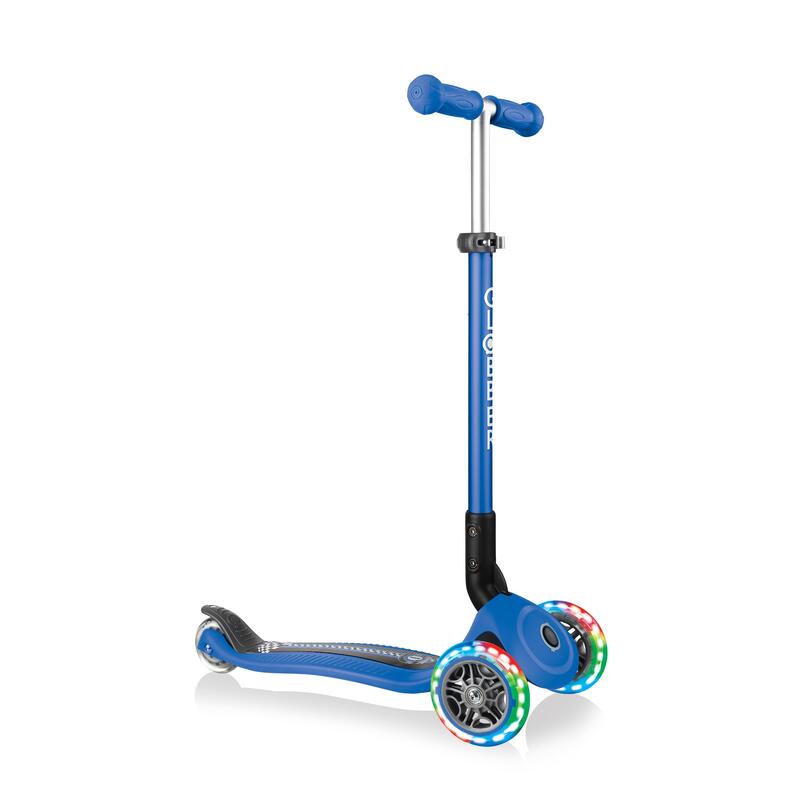 Primo Kid's Foldable Fantasy Lights Scooter - Navy Blue / Racing