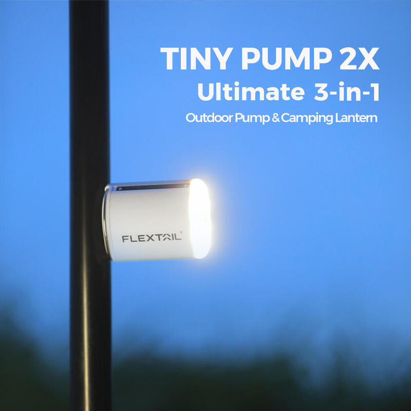 TINY PUMP 2X / The Ultimate 3-in-1 Outdoor Pump and Camping Lamp / BLACK
