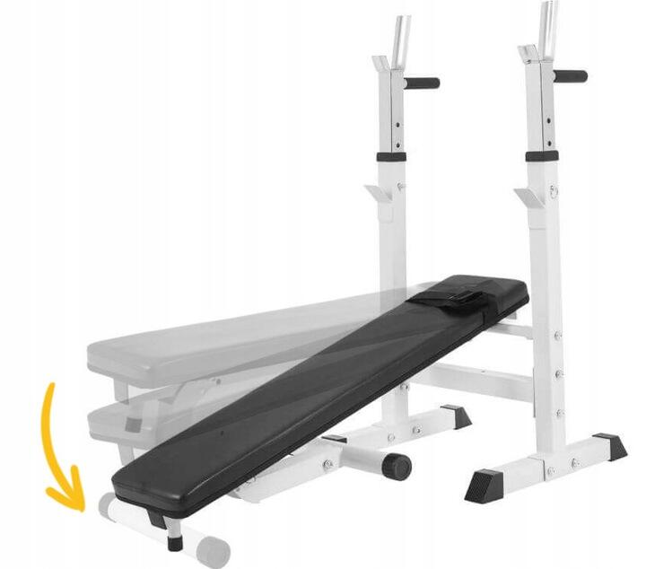 Zestaw sztanga 100 kg regulowana żeliwna + ławka regulowana 3w1 3/7