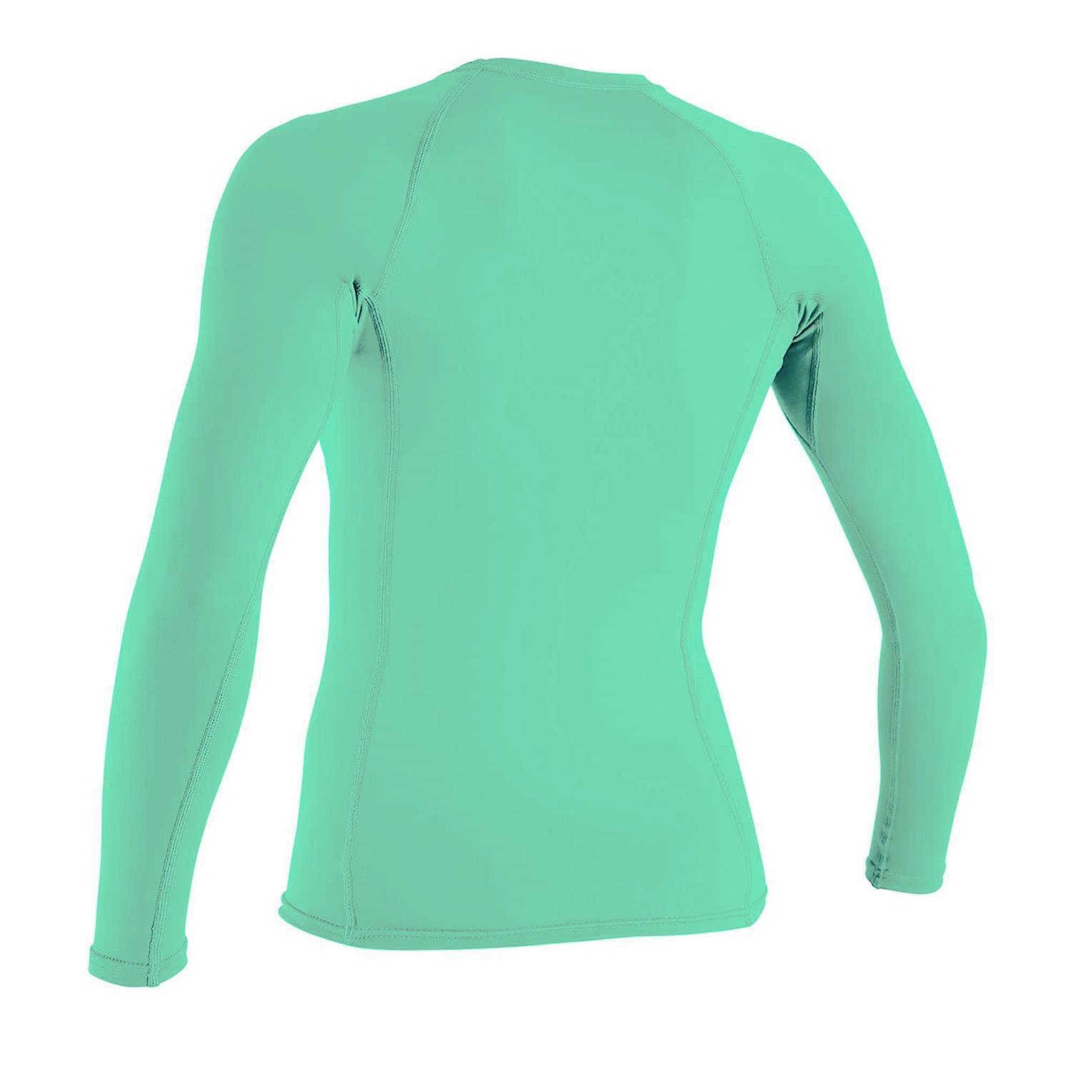 O'Neill Basic Skins Long Sleeve Crew Rash Vest - Light Aqua 3/5