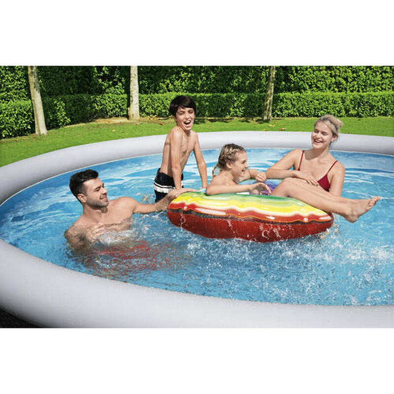 Ø 457 x 107 cm Bestway Zwembad Fast Set rotan rond