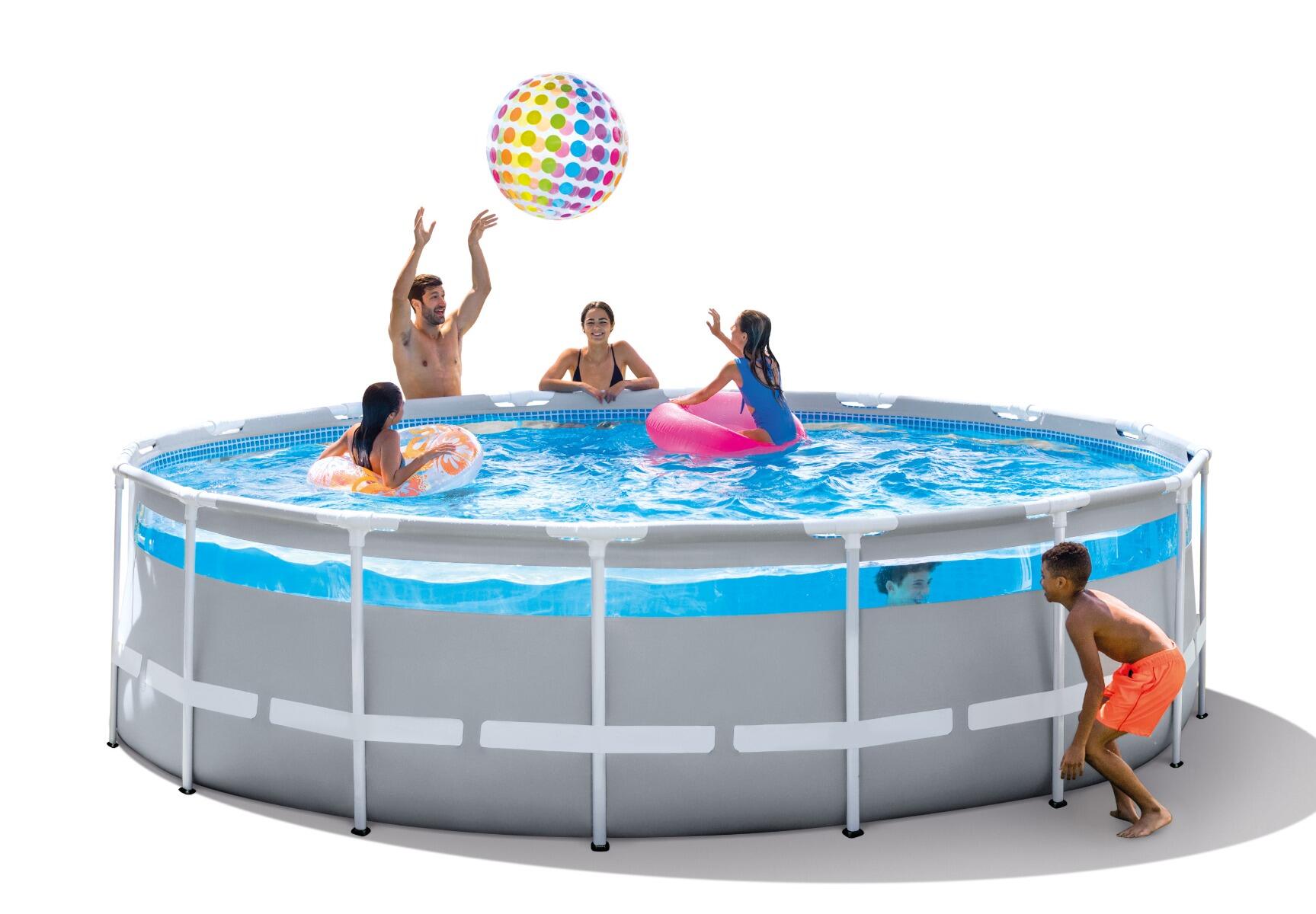 Ø 488 x 122 cm Intex Clearview Prism Frame Premium Kit Piscine Ronde 5/6