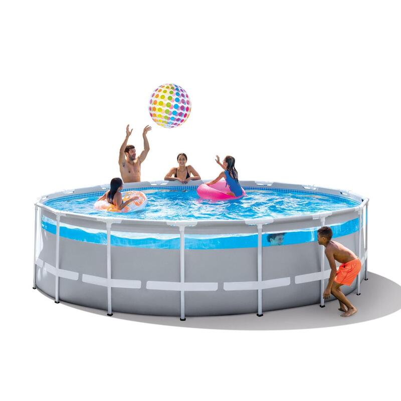 Ø 488 x 122 cm Intex Clearview Prism Frame Premium Kit Piscine Ronde