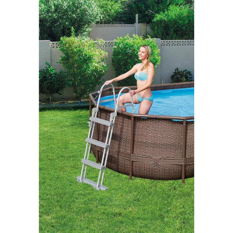 488 x 305 x 107 cm Bestway Power Steel Swim Vista rotin ovale Piscine ensemble