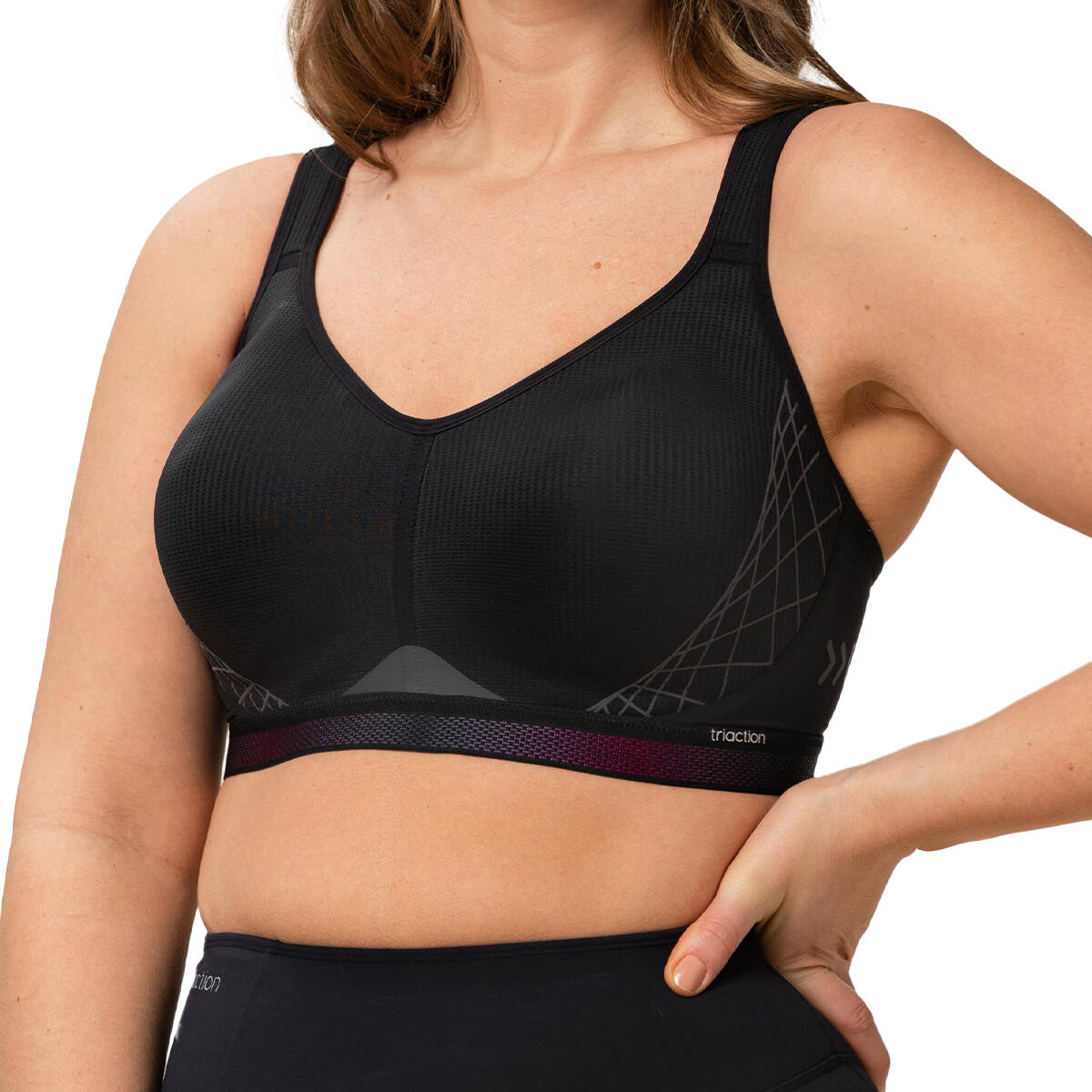 Triaction - Brassière De Sport Maintien Élevé - Cardio Flow - Soutien-gorge - Noir - 100e - Decathlon