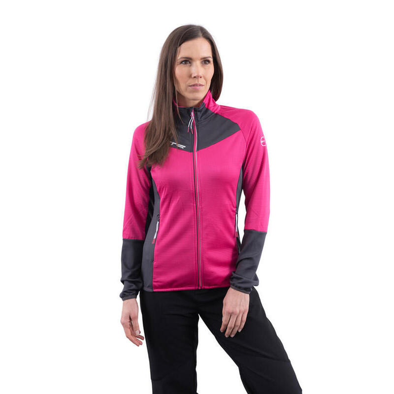 Chaqueta trekking forro polar waffle Mujer GTS 301722L Fucsia mujer