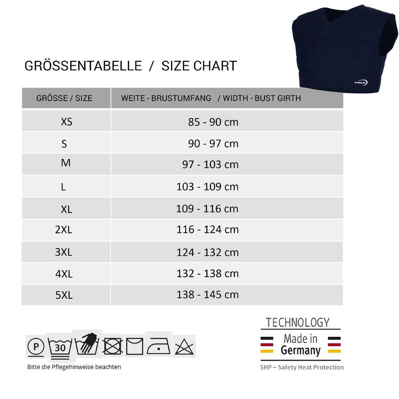 E.COOLINE Powercool SX3 Kühlweste für Erwachsene |aktiviert mit Wasser |waschbar