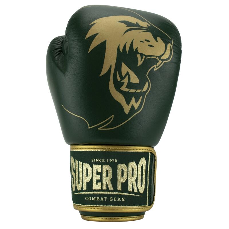 Gants de boxe en cuir - Warrior SE - Vert/Or