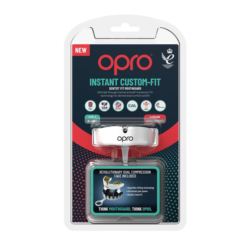 Opro Gebitsbeschermer Instant Custom-Fit V2 Wit/Goud Senior