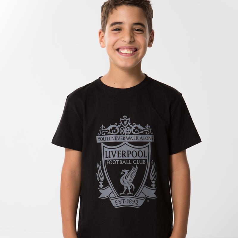 Liverpool logo t-shirt bambini - nero