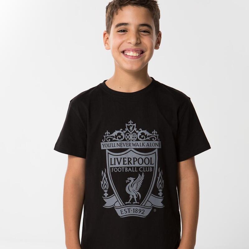 T-shirt logo Liverpool enfant - Noir