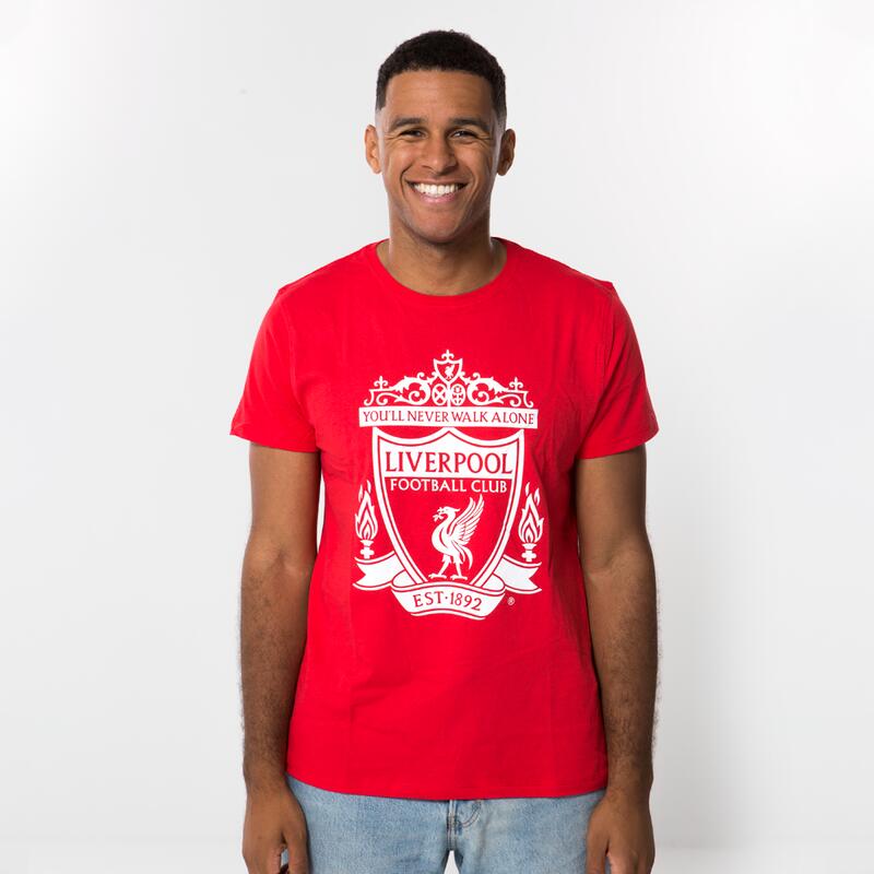 T-shirt logo Liverpool adulte - Rouge