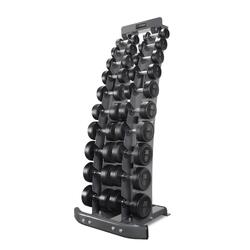 Vertical Rubber Dumbbell Set 2kg to 20kg + Rack