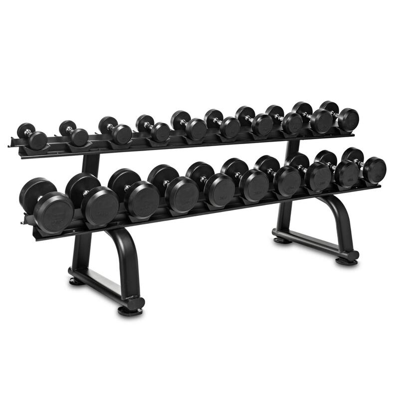 Set de Mancuernas Redondas 2,5- 25 kg + Rack