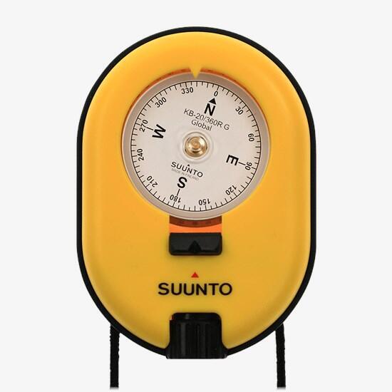 KB-20 OUTDOOR HIKING/TREKKING COMPASS - YELLOW