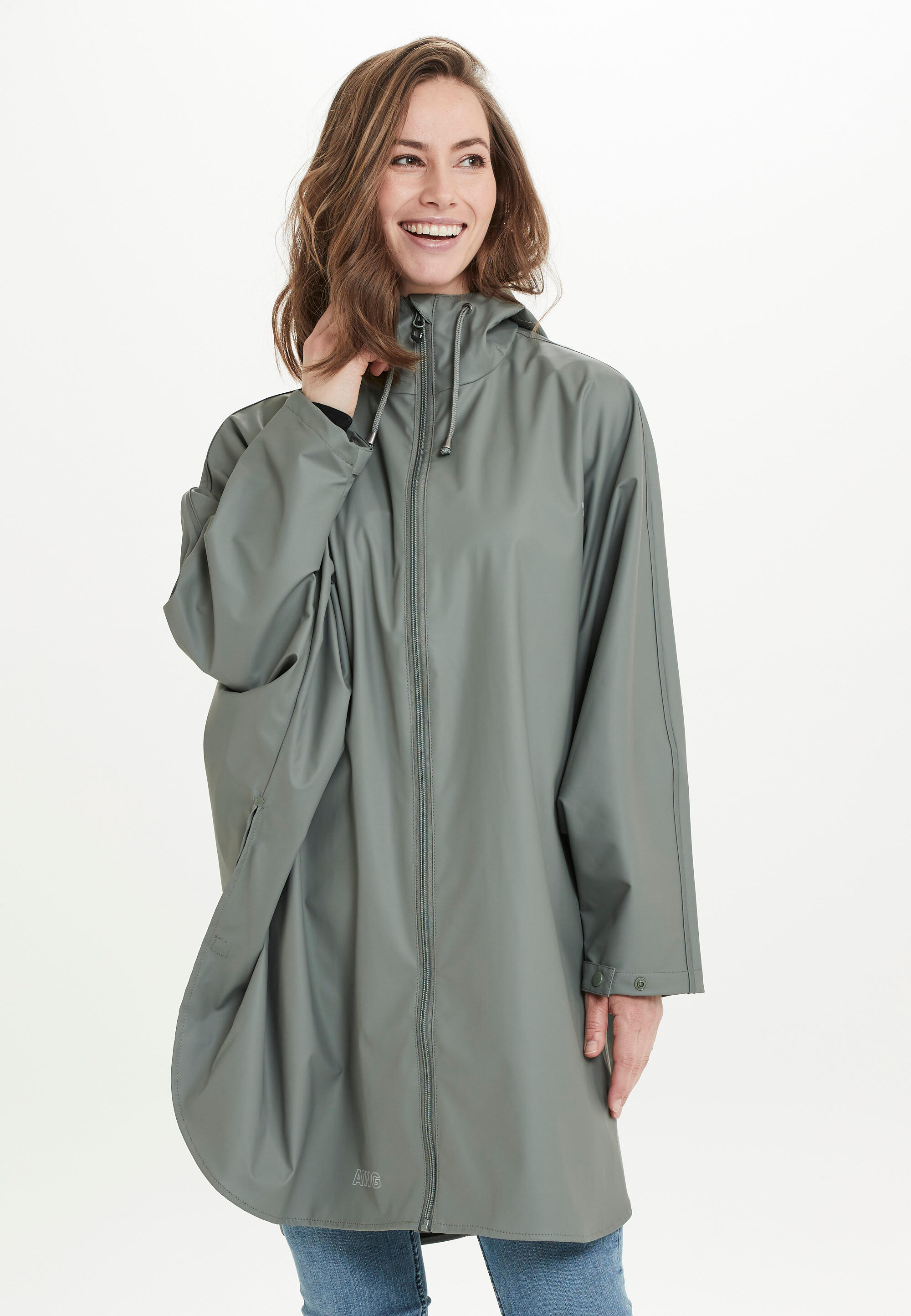 Wasserdichter Poncho, Damen Weather Report Flame PU 4/5