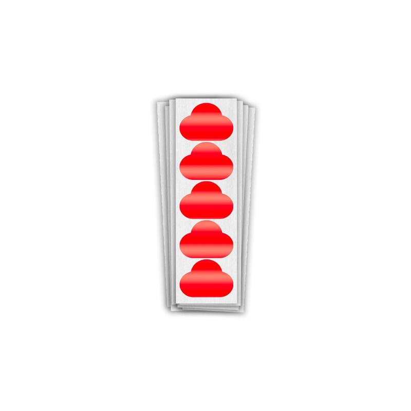 36 adesivi rossi riflettenti per cerchioni - CLOUDS