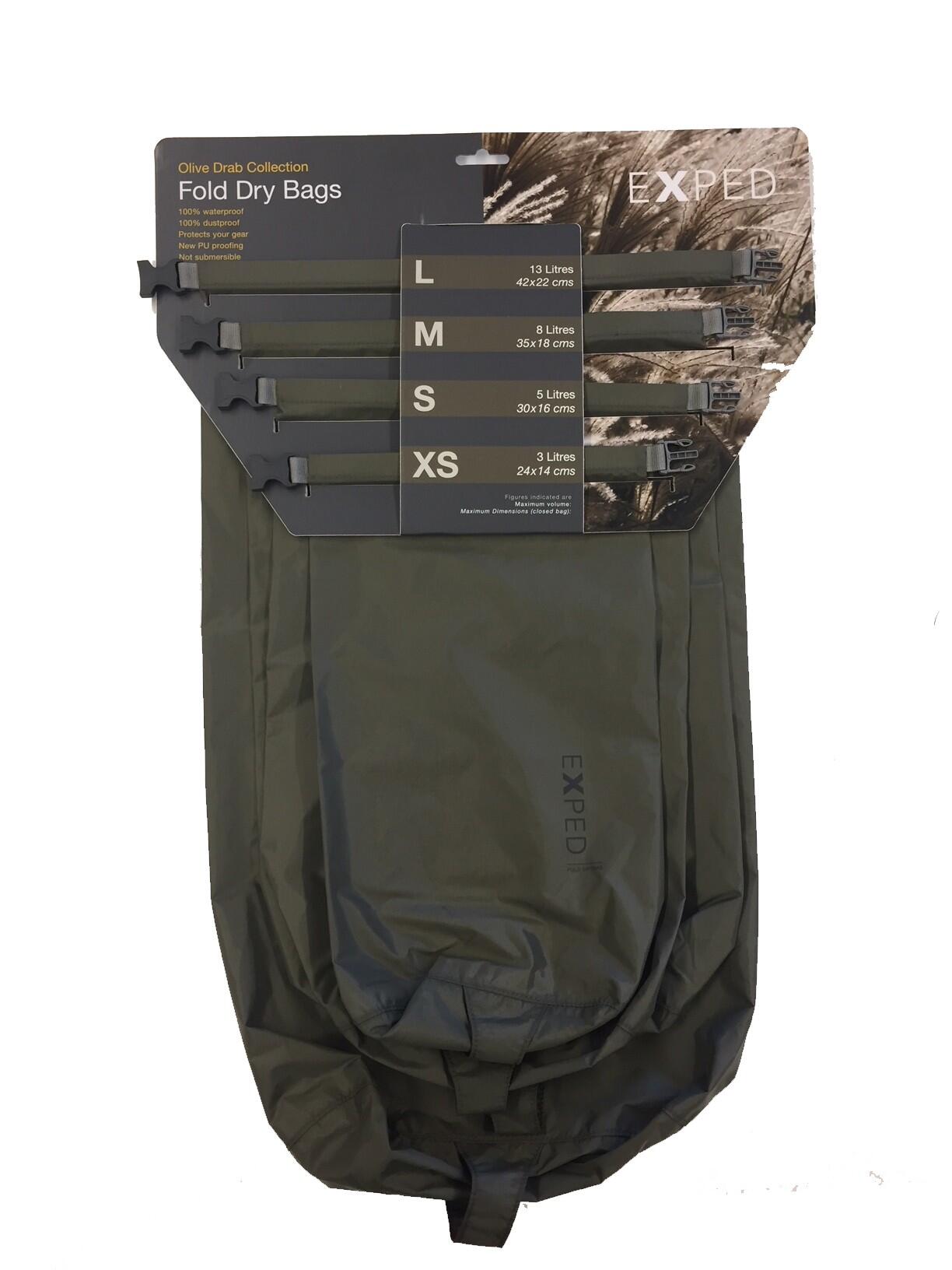 EXPED Exped Olive Tactical Fold Drybags 4 Pack