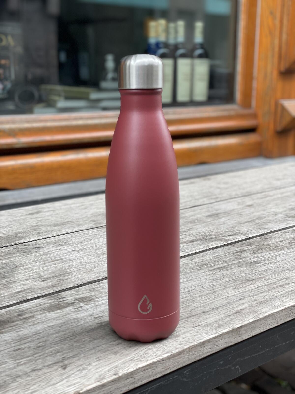 FLOW waterfles RVS burgundy 500 ml 4/4