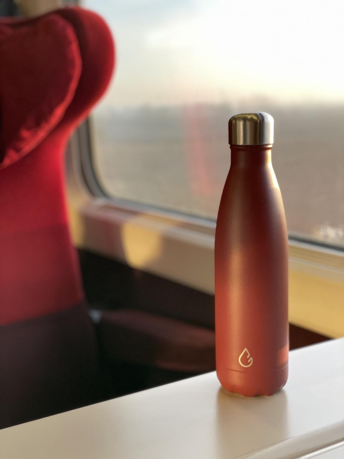 FLOW waterfles RVS burgundy 500 ml 2/4