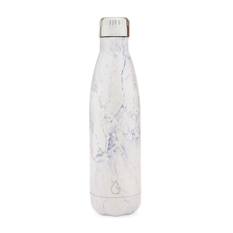 Design eco RVS waterfles wit marmer 500 ml