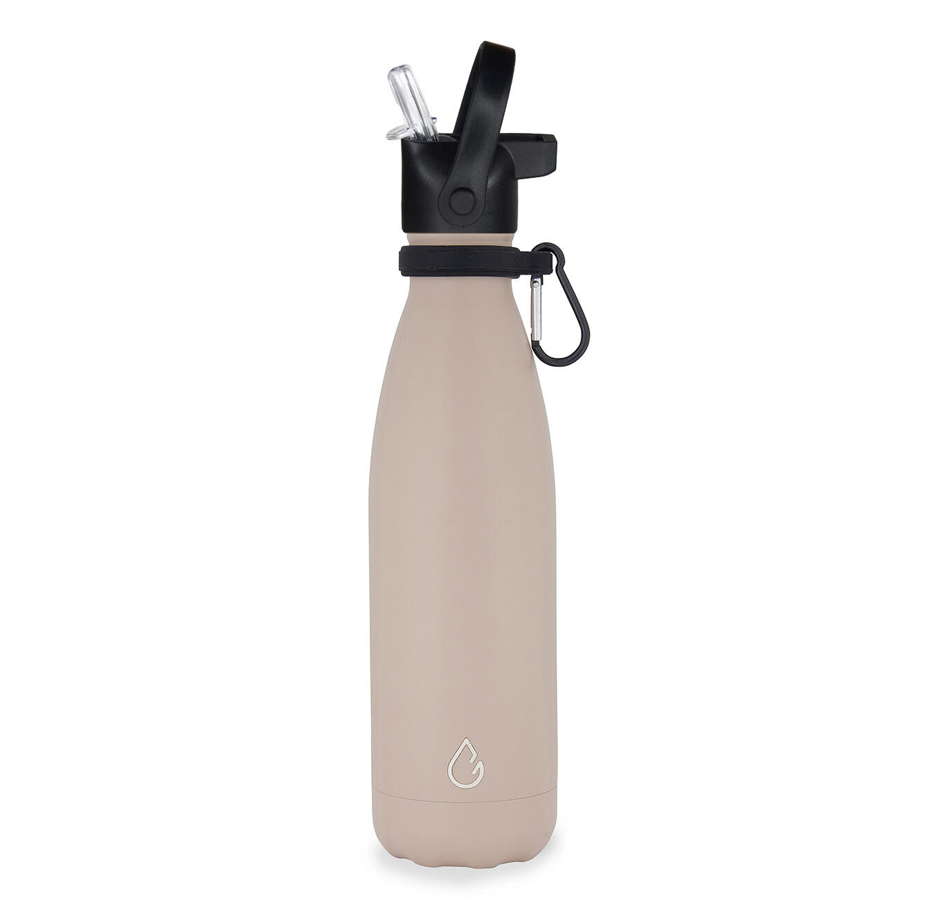 All design waterfles RVS nude 500 ml - dop met rietje 3/5