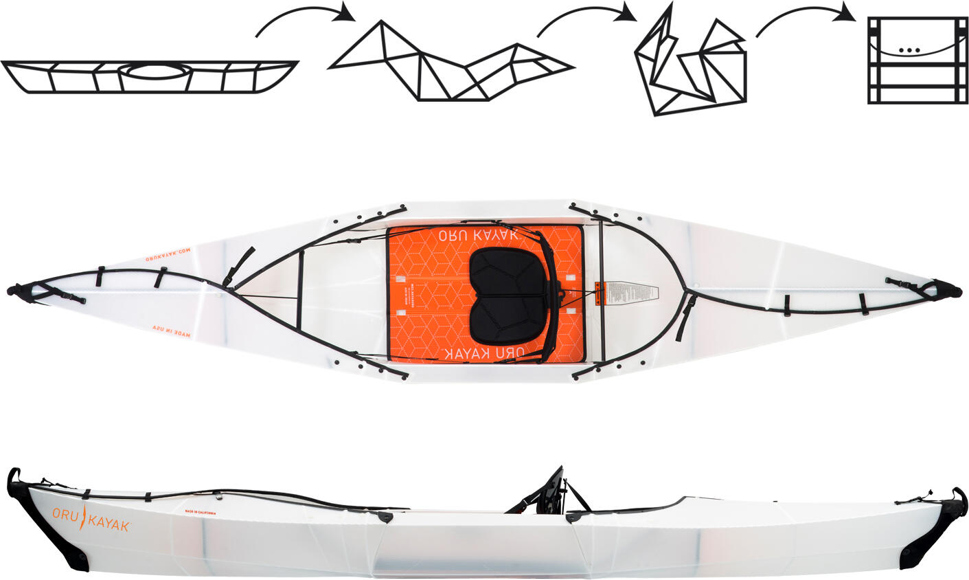 Kajak składany do pływania Oru kayak Beach LT lekki 2/5