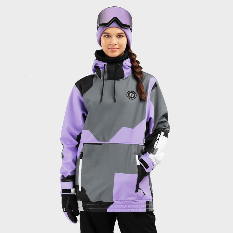 Dames snowboardjas W1-W Tignes - Lavendel - Zwart
