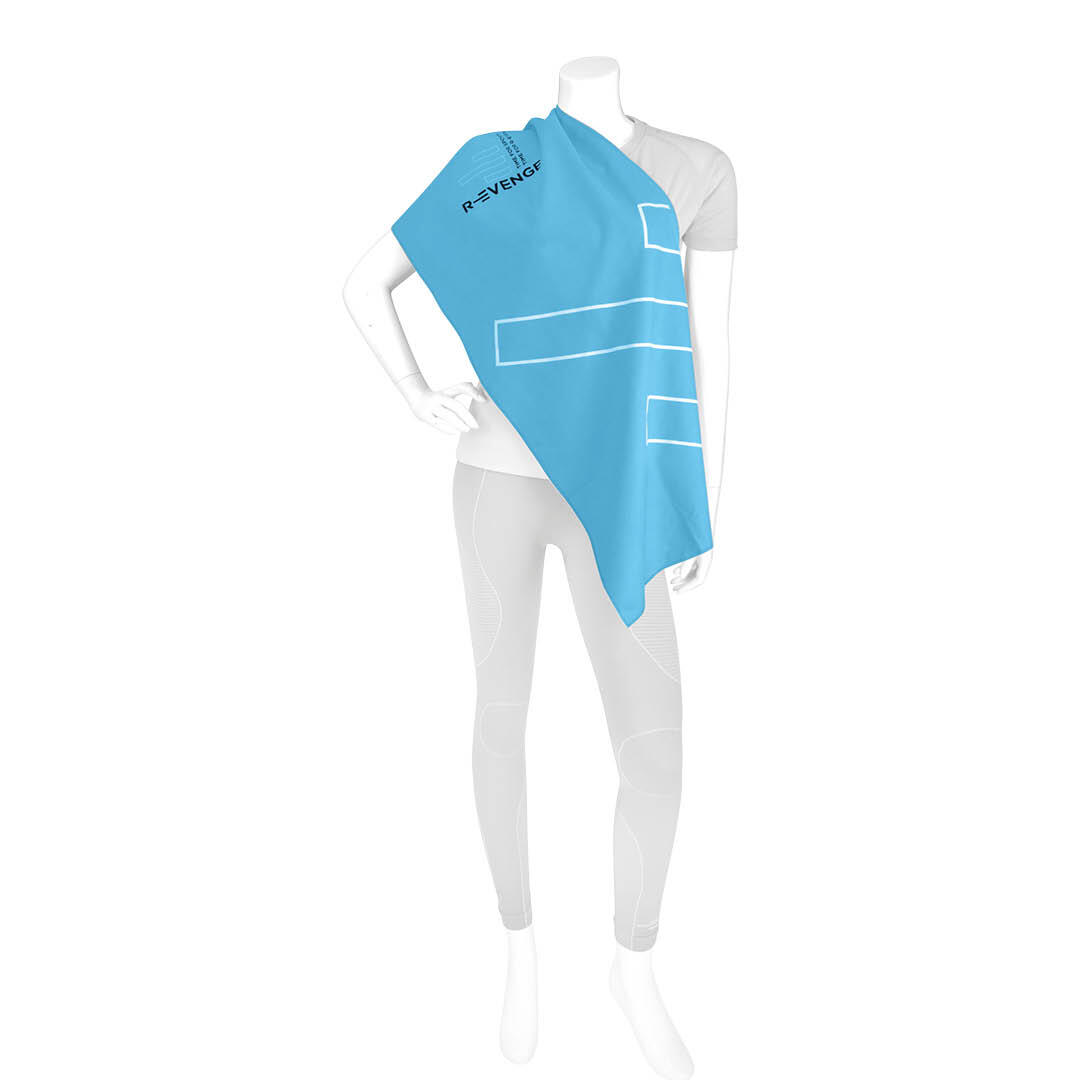 Serviette microfibre Fitness Gym salle de poids 40X90 cm bleu clair 2/2