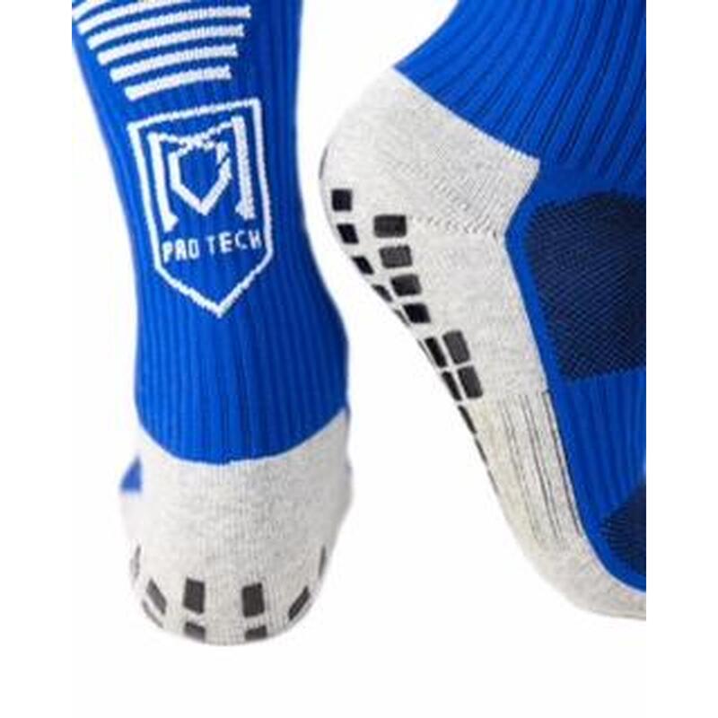 Chaussette antidérapante bleue football