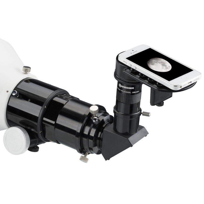 Adaptador de smartphone Deluxe BRESSER para telescópios e microscópios
