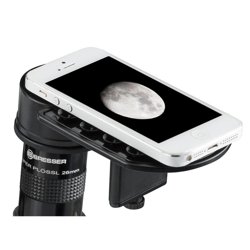 Adaptador de smartphone Deluxe BRESSER para telescópios e microscópios