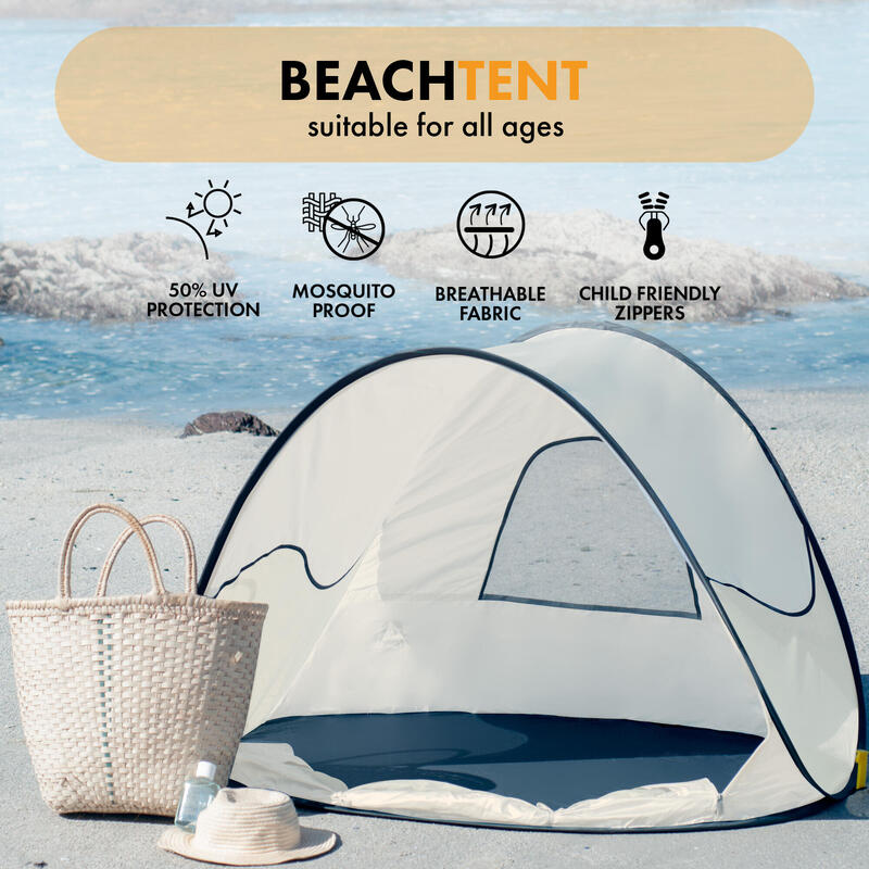 Tenda da spiaggia pop-up di lusso - Crema