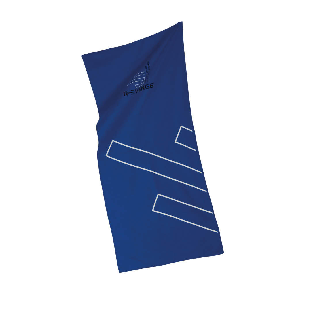 R-EVENGE Toalla microfibra Fitness sala de pesos piscina 40X90 cm azul royal