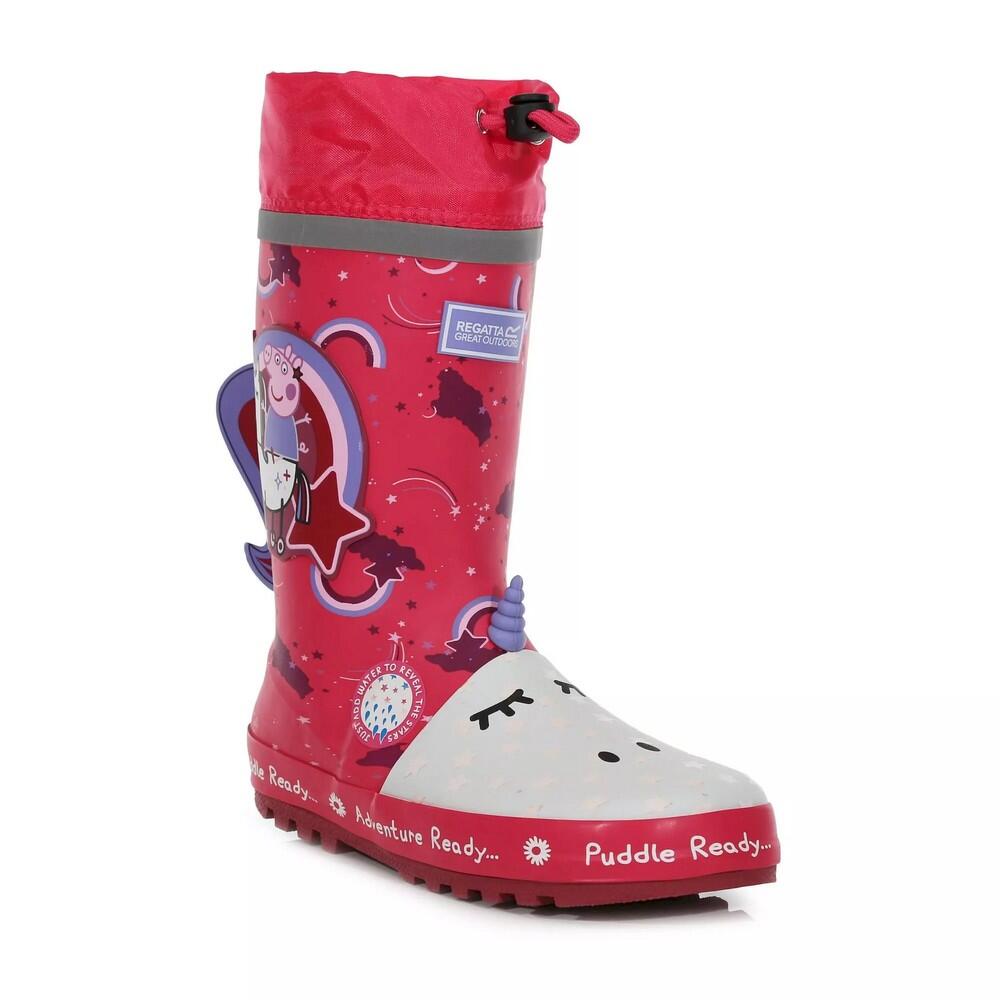 REGATTA Childrens/Kids Unicorn Peppa Pig Wellington Boots (Winterberry)